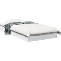 vidaXL Vloerbedframe Wit 80 x 200 cm Bewerkt hout