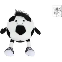 Merkloos Take Me Home Voetbal Pluche 16,5/25cm Wit wit Pluche Knuffel