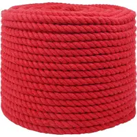 vidaXL Katoenen Touw 12 mm 25 m Rood 100% katoen