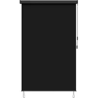 vidaXL Rolgordijn Zwart 140 x 250 cm Stof en Aluminium