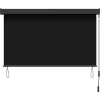 vidaXL Rolgordijn Zwart 60 x 250 cm Stof en Aluminium