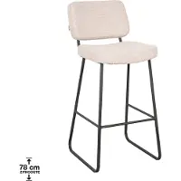 Label51 Barkruk Noah - Naturel - Boucle - Zithoogte 78