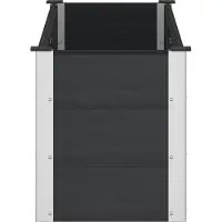 vidaXL Verhoogde plantenbak Zwart 150 x 50 x 54 cm WPC en Aluminium