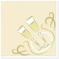 Papstar Servetten 1/4 vouw 40 cm x 40 cm goud "Festive Moments" (50 stuks)