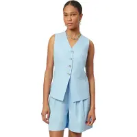Scotch & Soda Long Line Vest Cerulean Size: XS | Vests Outlet | Dames | Blauw