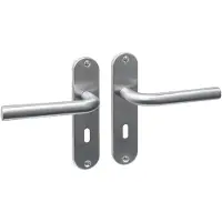 Intersteel deurklink Luzern basic op ovaal schild 185x41mm SL56 rvs