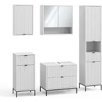 Vicco Eliza Badkamermeubelset – 5 delen Wit