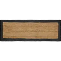 vidaXL Gebied Tapijt Donkergrijs 80 x 300 cm Jute