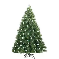 vidaXL Kunstkerstboom met 300 LED met standaard Groen 210 cm PE en PVC