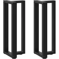 vidaXL Console tafelpoten 2 st T-vormig 38x25x(72-73) cm staal zwart
