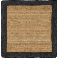 vidaXL Vloerkleden Donkergrijs 160 x 160 cm Jute