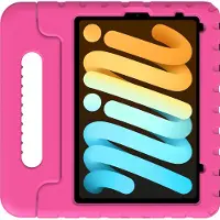 Just in Case tablet Hoes Kinderen geschikt voor iPad Mini 7 (2024) - Kinderhoes Tablet Classic - Roze