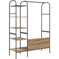 vidaXL Kledingrek Beige 120 x 44 x 160 cm Bewerkt hout