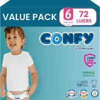 Confy Premium - Luiers Maat 6 (15+kg) - 72 Luiers - Value Pack