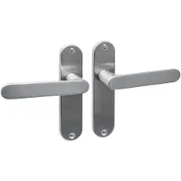 Intersteel deurklink Sora basic op ovaal schild 185x41mm blind rvs