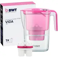 BWT Vida, waterfilterkan, 2,6 liter, roze, transparant