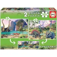 Educa - puzzel - 2 x 100 stuks - dino's