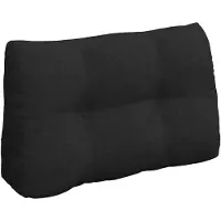 vidaXL Rugkussen Zwart 80 x 24 x 50 cm Stof