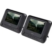 Denver MTW-793 Draagbare DVD-speler 17.78 cm 7 inch Energielabel: D (A - G) Werkt op een accu, Incl. 12 V auto-aansluitkabel, Incl. tweede beeldscherm Zwart