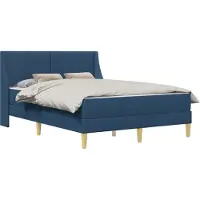 vidaXL Bedframe met matras Blauw 120 x 190 cm Polyester