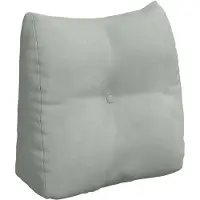 vidaXL Rugkussen Lichtgrijs 45 x 24 x 50 cm Fluweel