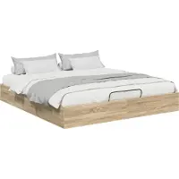 vidaXL Ottoman Bedframe met opslag Sonoma Eik 203 x 160 x 25 cm