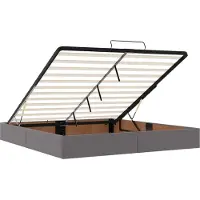 vidaXL Bedframe met matras Anders 2 st Grijs PVC