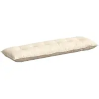 vidaXL Rugkussen Crème 160 x 50 cm Corduroy stof