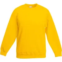 Fruit Of The Loom Kids Unisex klassieke 80/20 set-in sweater (Zonnebloem Geel)