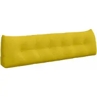 vidaXL Rugkussen Geel 180 x 24 x 50 cm Fluweel