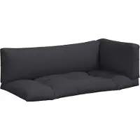 vidaXL Palletkussens 3 st stof zwart