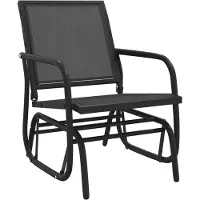 vidaXL Schuifstoel tuin 61x76x87 cm textileen en staal zwart