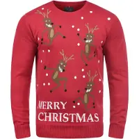 Blend Trui 'Rudolph' bruin / rood / wit