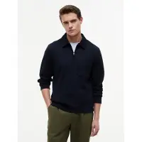 Tommy Hilfiger Half Zip Blauw ESSENTIAL TERRY POCKET 1/4 ZIP MW0MW43213/DW5