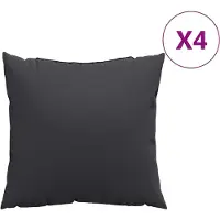 vidaXL Bankkussens 4 st 60x60 cm stof zwart