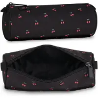 Sarcia.eu Kersen, schooletui voor meisjes, rond, etui voor schoolspullen 22x8x8cm