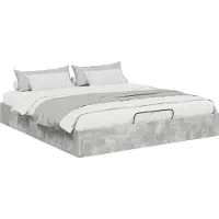 vidaXL Ottoman Bedframe Beton Grijs 160 x 200 cm Geconstrueerd hout