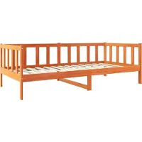 vidaXL Bedframe met hoofdeinde Wasbruin 90 x 190 cm Massief grenenhout