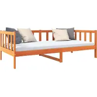 vidaXL Bedframe met hoofdeinde Wasbruin 90 x 190 cm Massief grenenhout