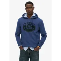 Superdry Sweatshirt 'Sun' blauw gemêleerd / zwart