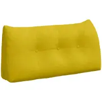 vidaXL Rugkussen Geel 100 x 24 x 50 cm Fluweel