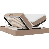 vidaXL Opbergbed met matras Cappuccino 180 x 200 cm Kunstleer