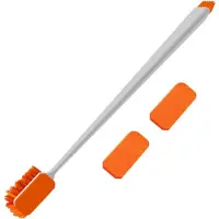 VHV -Aquarium reiniger - Algenkrabber - Aquarium borstel - Glasreiniger - Dubbelzijdig - Met lange steel - Inclusief 2 pads - Voor aquarium onderhoud - 30cm
