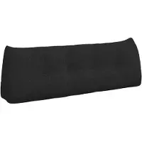 vidaXL Rugkussen Zwart 140 x 24 x 50 cm Stof
