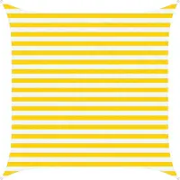 vidaXL Zonneschaduw Geel en Wit 2,5 x 2,5 m 100% Polyester Oxford