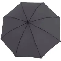 Knirps paraplu Timber Stick Automatic Dark Grey donkergrijs