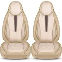 BREMER SITZBEZÜGE Premium Camper stoelhoezen voor Fiat Sun Camper Hunter 630 Maxi WDS4 in Beige (2 losse stoelen)