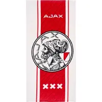 Ajax -handdoek wit rood wit 50x100 cm