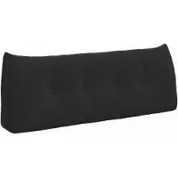 vidaXL Rugkussen Zwart 120 x 24 x 50 cm Fluweel