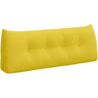 vidaXL Rugkussen Licht Geel 120 x 24 x 50 cm Stof